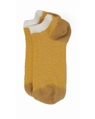 Women PEPER HAROW Zigzag Womens Trainer Socks - Yellow £11.00