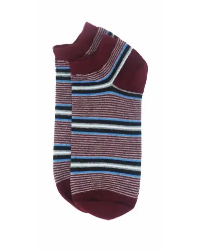 Men PEPER HAROW Multistripe Mens Trainer Socks - Burgundy £12.00