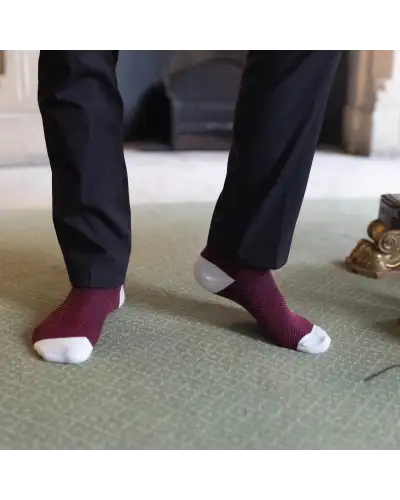 Men PEPER HAROW Lux Taylor Mens Socks - Burgundy £16.00