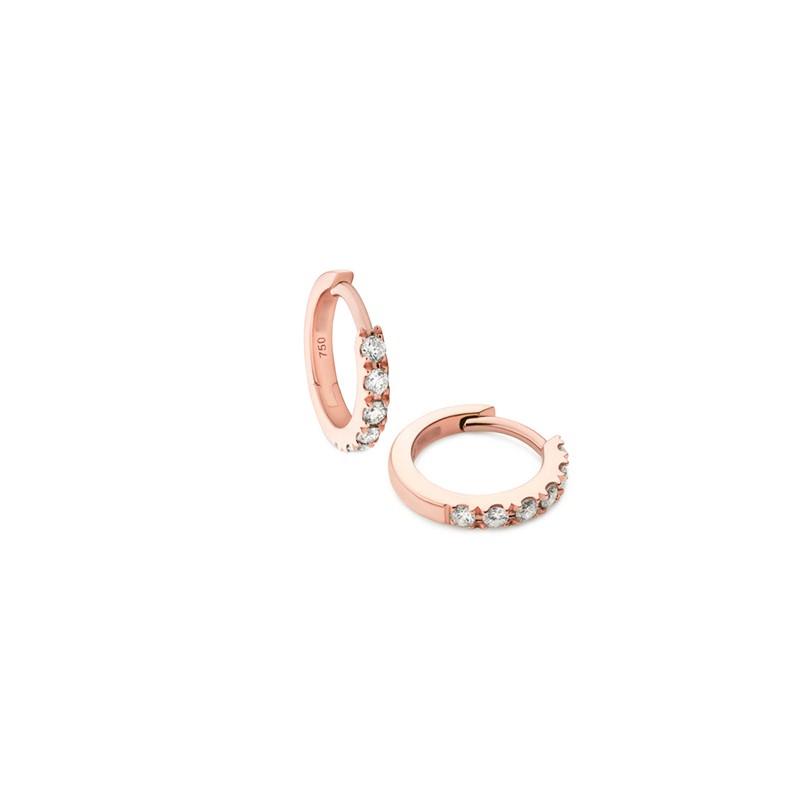 Fine Jewellery Babette Wasserman Diamond Huggie Earrings 18Ct Rose Gold £412.00