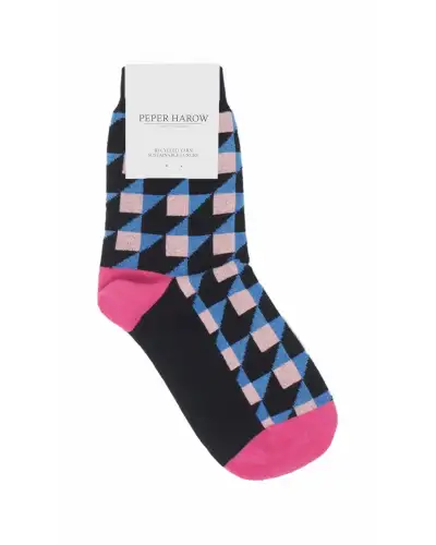 Women PEPER HAROW Dimensional Womens Socks - Black £13.00