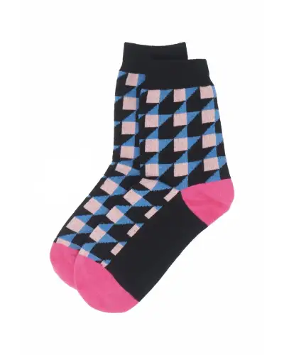 Women PEPER HAROW Dimensional Womens Socks - Black £13.00