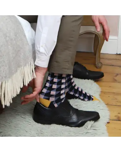 Men PEPER HAROW Dimensional Mens Socks - Black £14.00