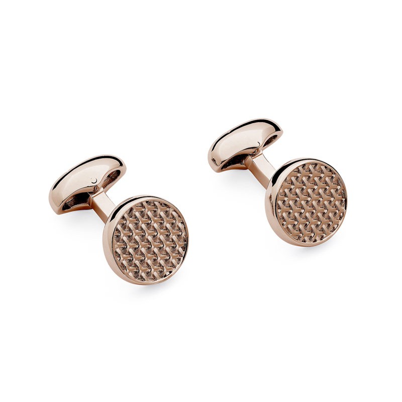 Cufflinks Babette Wasserman Woven Round Cufflinks Rose Gold £69.00