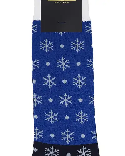 Men PEPER HAROW Snowflake Mens Socks - Blue £16.00