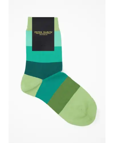 Women PEPER HAROW Block Stripe Womens Socks - Earth £15.00