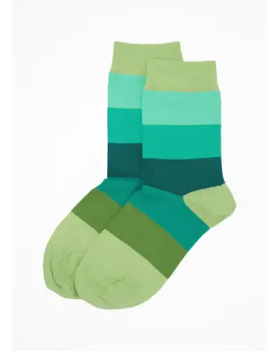 Women PEPER HAROW Block Stripe Womens Socks - Earth £15.00