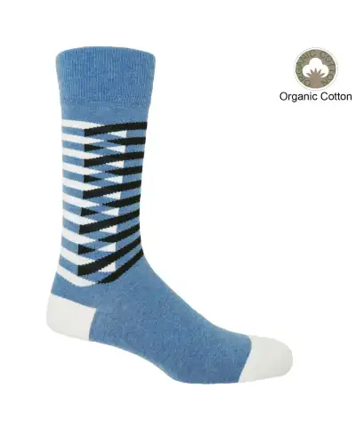 Men PEPER HAROW Symmetry Organic Mens Socks - Blue £17.00