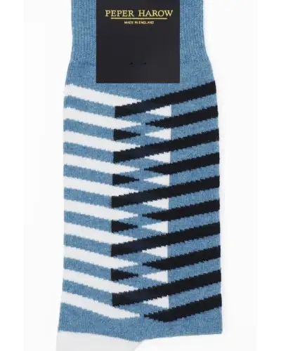 Men PEPER HAROW Symmetry Organic Mens Socks - Blue £17.00