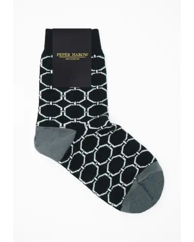 Women PEPER HAROW Beehive Womens Socks - Black £15.00