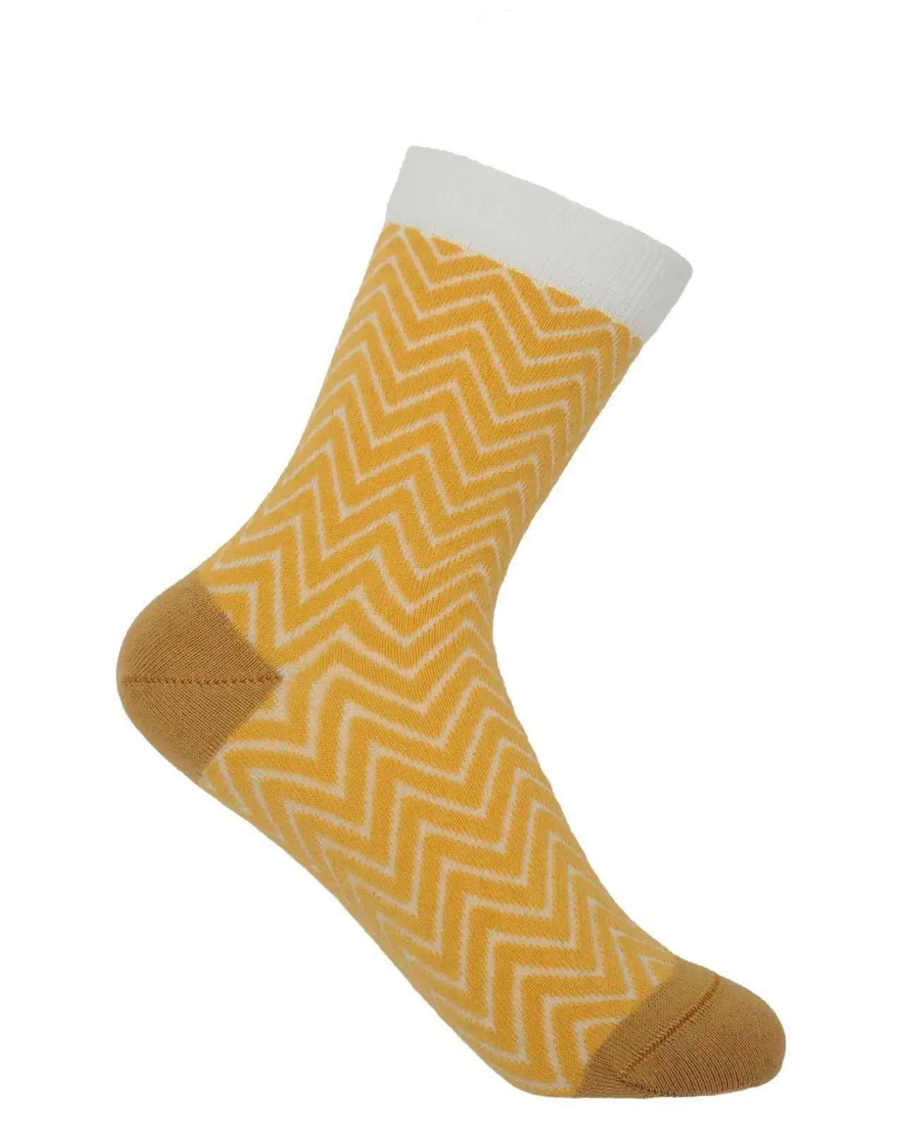 Women PEPER HAROW Zigzag Womens Socks - Yellow £15.00