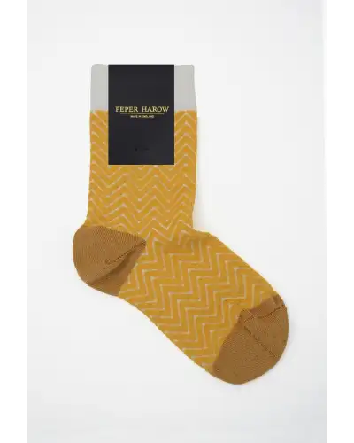 Women PEPER HAROW Zigzag Womens Socks - Yellow £15.00