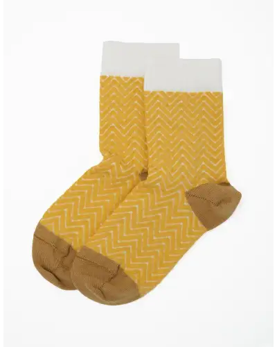 Women PEPER HAROW Zigzag Womens Socks - Yellow £15.00
