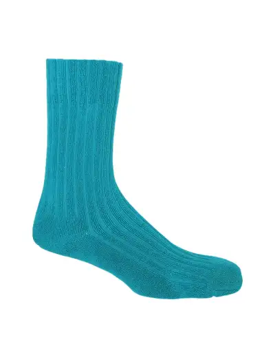 Men PEPER HAROW Ribbed Mens Bed Socks - Aqua £15.00