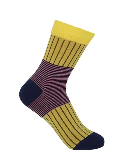 Women PEPER HAROW Oxford Stripe Womens Socks - Yellow £15.00