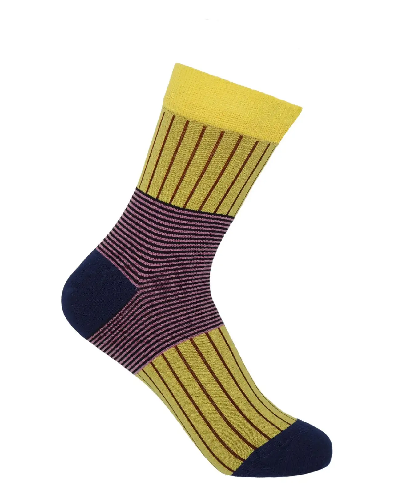 Women PEPER HAROW Oxford Stripe Womens Socks - Yellow £15.00