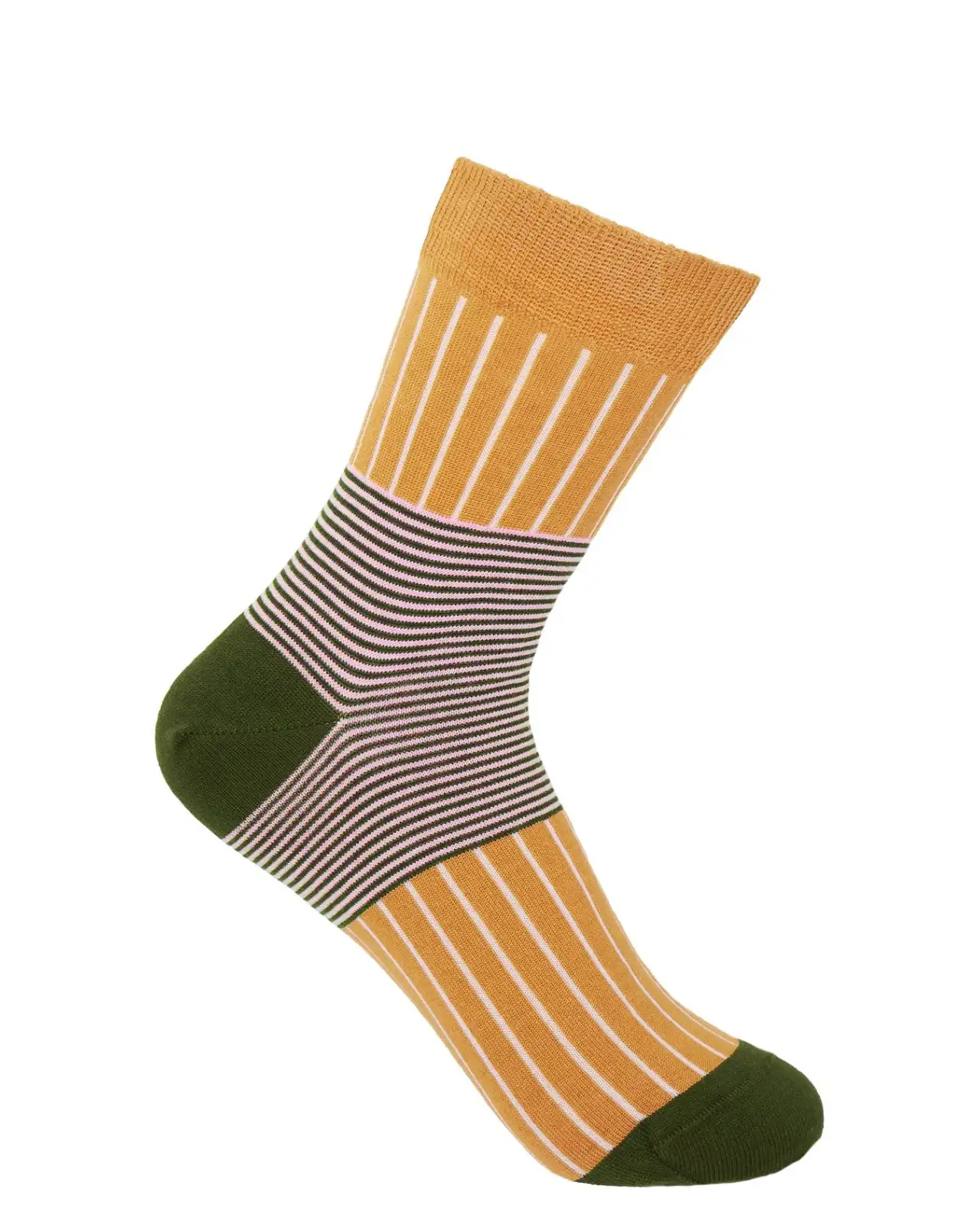 Women PEPER HAROW Oxford Stripe Womens Socks - Mustard £15.00