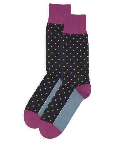 Men PEPER HAROW Pin Polka Mens Socks - Midnight £16.00