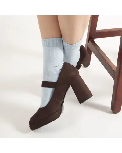 Women PEPER HAROW Puzzle Womens Socks - Blue £15.00