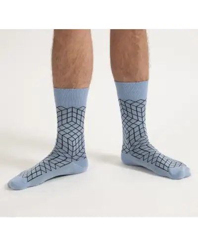 Men PEPER HAROW Puzzle Mens Socks - Blue £16.00