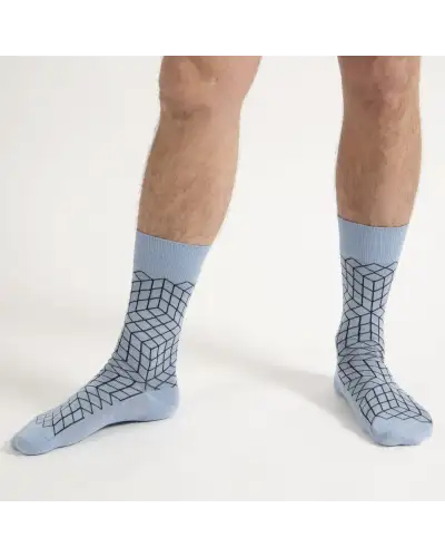 Men PEPER HAROW Puzzle Mens Socks - Blue £16.00