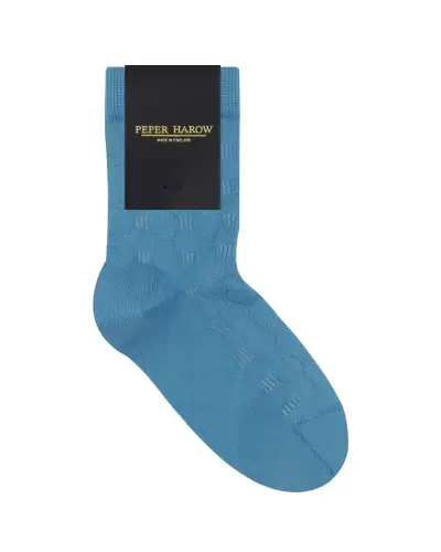 Women PEPER HAROW Battenberg Womens Socks - Blue £15.00