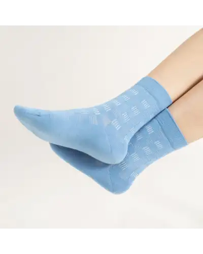 Women PEPER HAROW Battenberg Womens Socks - Blue £15.00