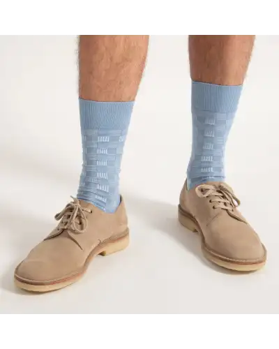 Men PEPER HAROW Battenberg Mens Socks - Blue £16.00