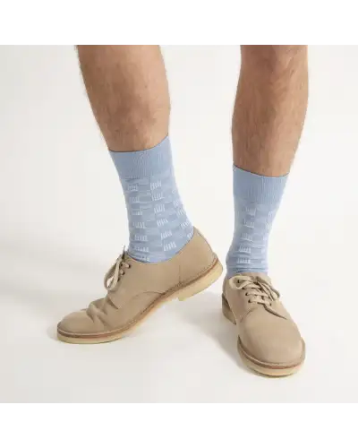 Men PEPER HAROW Battenberg Mens Socks - Blue £16.00