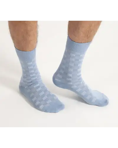 Men PEPER HAROW Battenberg Mens Socks - Blue £16.00