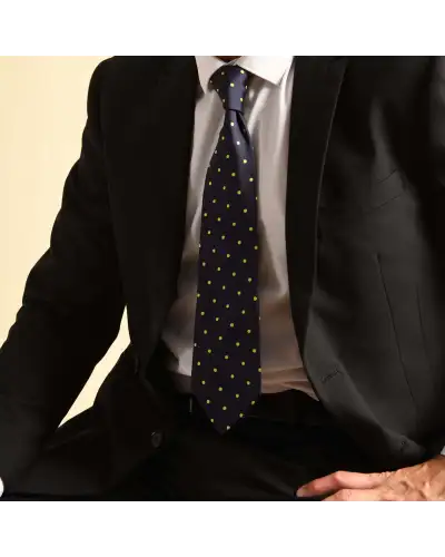 Men PEPER HAROW Pin Polka Mens Ties - Midnight £68.00