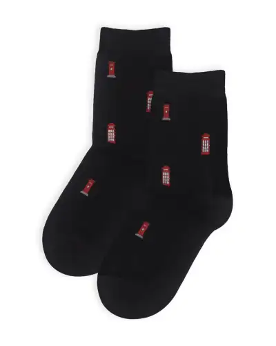 Women PEPER HAROW Post Box Womens Socks - Black £15.00