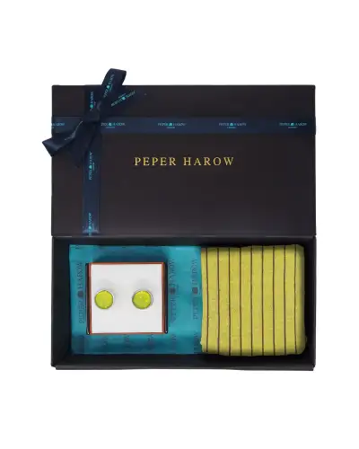 Gents PEPER HAROW Birthday MenS Cufflink Gift Set - Olive £41.00