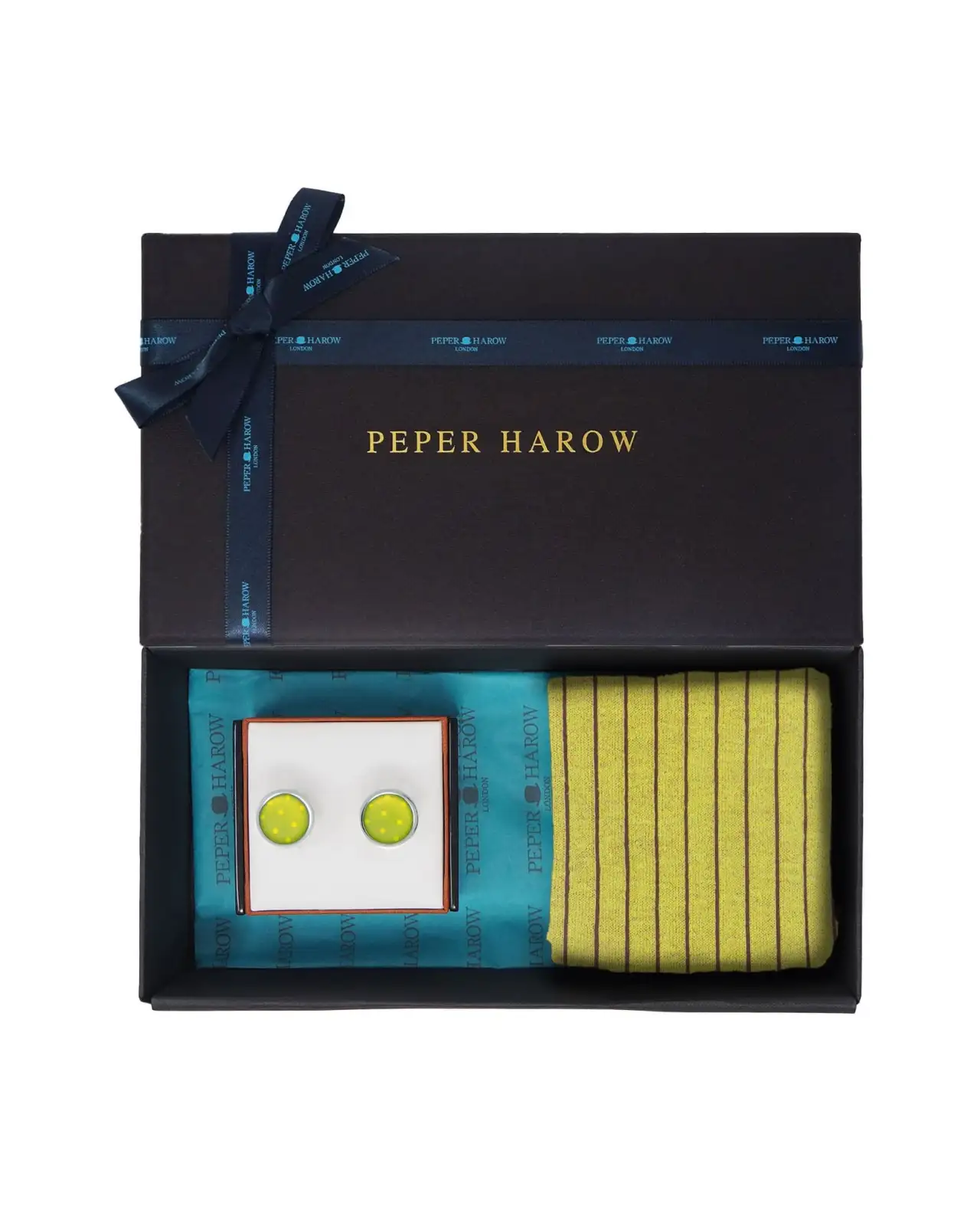 Gents PEPER HAROW Birthday MenS Cufflink Gift Set - Olive £41.00