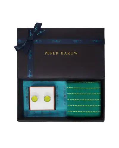 Gents PEPER HAROW Anniversary MenS Cufflink Gift Set - Olive £38.00