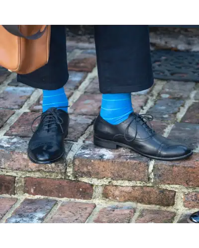 Men PEPER HAROW Thin Stripe Mens Socks - Blue £16.00