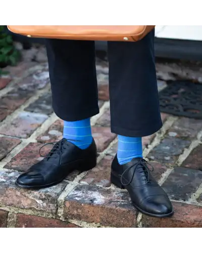 Men PEPER HAROW Thin Stripe Mens Socks - Blue £16.00