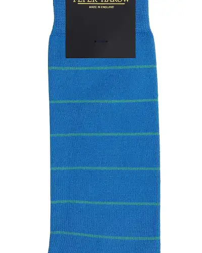 Men PEPER HAROW Thin Stripe Mens Socks - Blue £16.00