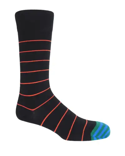 Men PEPER HAROW Thin Stripe Mens Socks - Black £16.00
