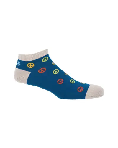 Men PEPER HAROW Peace Mens Trainer Socks - Blue £13.00