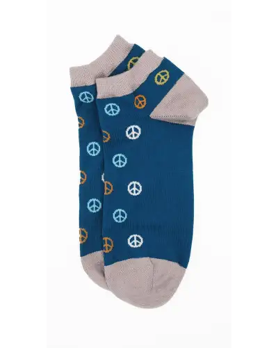 Men PEPER HAROW Peace Mens Trainer Socks - Blue £13.00