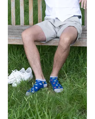 Men PEPER HAROW Peace Mens Trainer Socks - Blue £13.00