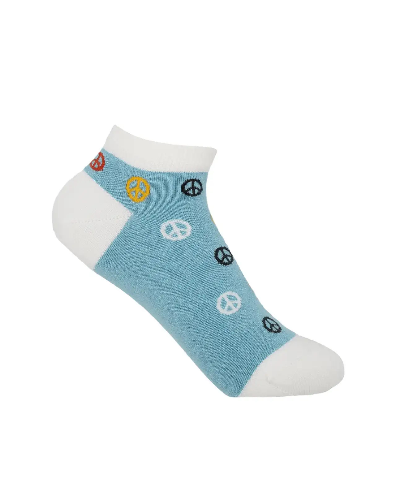 Women PEPER HAROW Peace Womens Trainer Socks - Blue £11.00