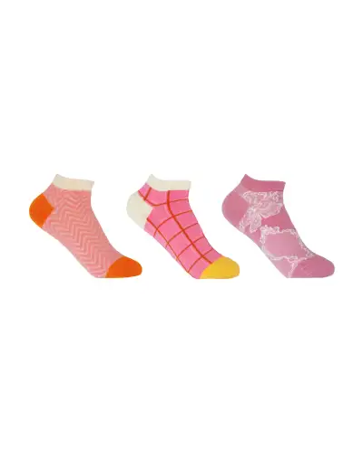 Women PEPER HAROW Womens Trainer Sock Bundle - Zigzag Grid Delicate £25.00