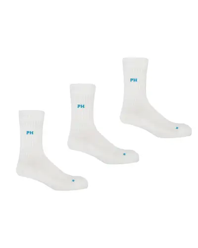 Men PEPER HAROW 3 Pack Essential Mens Sport Socks - White £30.00