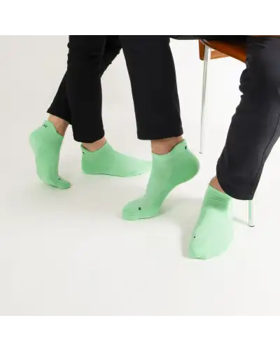 Men PEPER HAROW Organic Mens Trainer Sport Socks - Green £14.00