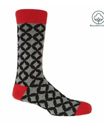 Men PEPER HAROW Mosaic Mens Socks - Black £14.00