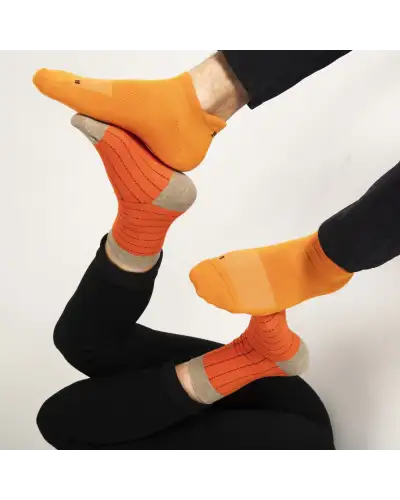 Men PEPER HAROW Organic Mens Trainer Sport Socks - Orange £14.00