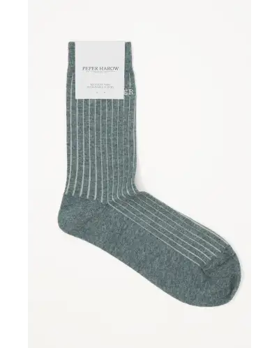 Women PEPER HAROW Recycled Ribbed Womens Socks - Blue £13.00