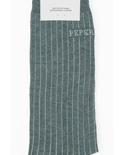 Men PEPER HAROW Recycled Ribbed Mens Socks - Blue £14.00